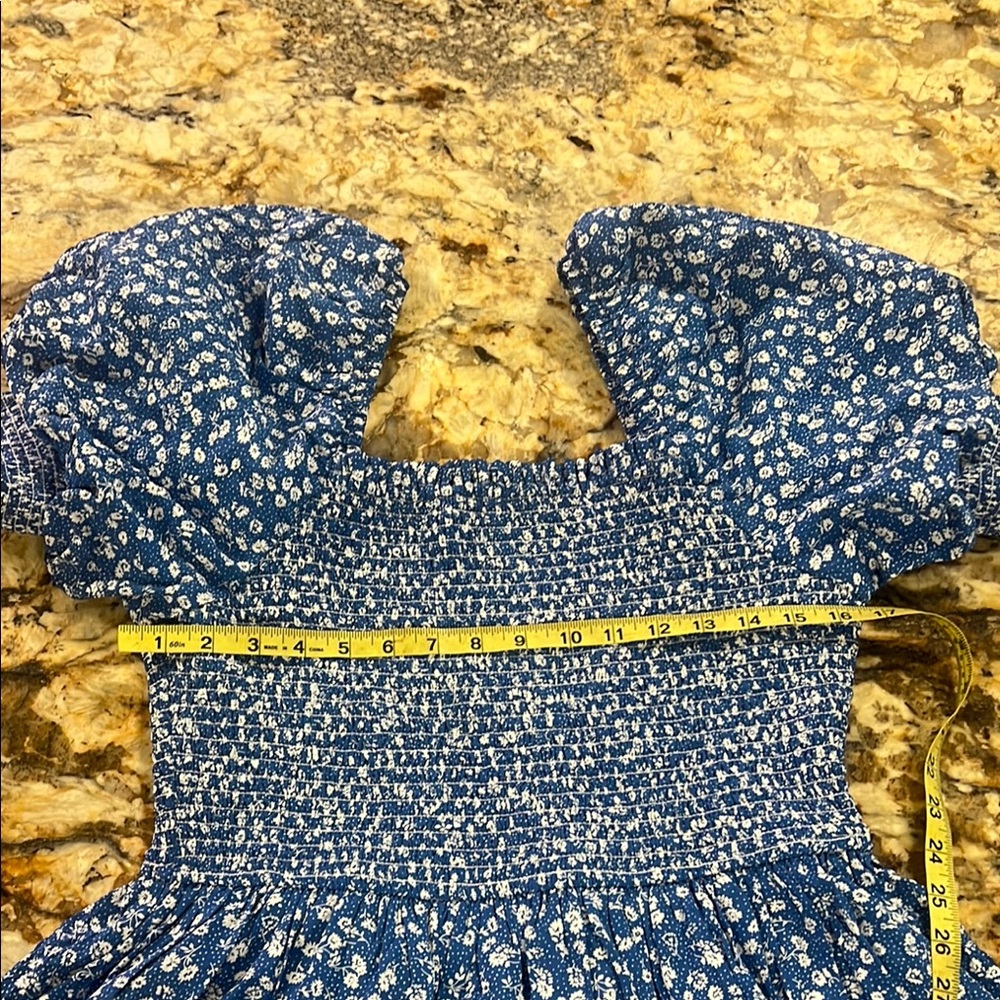 Tuckernuck Hyacinth House Blue Ditsy Floral Pai Mini Dress Size Small - Picture 5 of 8